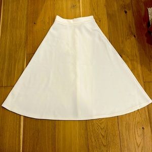 H and M A line white skirt